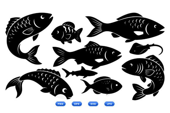 Download Fishing Fish Silhouette SVG - Premium Bundle