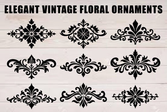 Download Elegant Vintage Floral Ornament Set - Ornament Collection