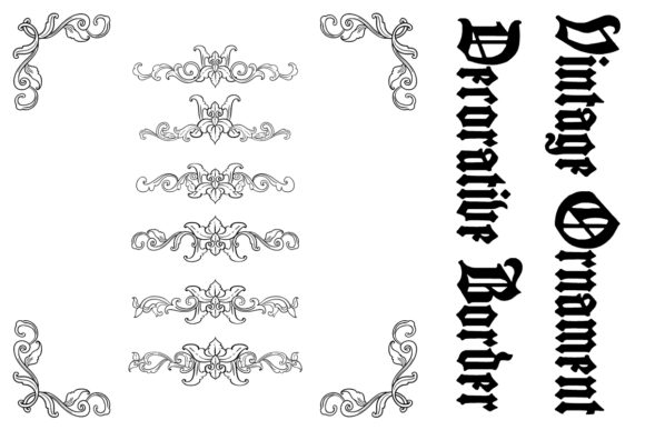 Download Vintage Flourish Decorative Borders - Premium Resources