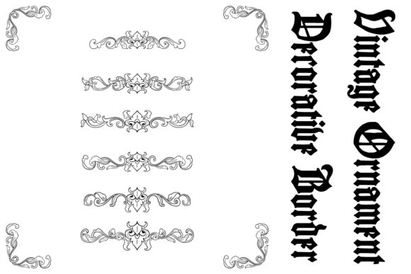 Download Vintage Flourish Decorative Borders - Premium Resources