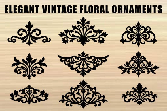 Download Vintage Floral Ornament Set - Ornament Collection