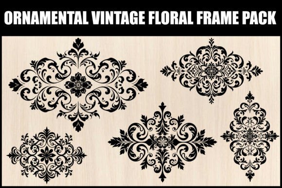 Download Ornamental Vintage Floral Frame Pack - Ornament Collection