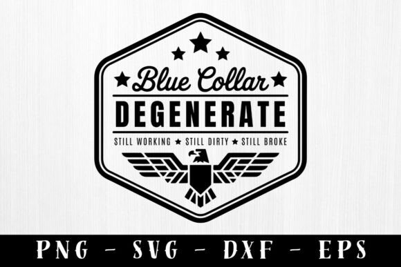 Download Blue Collar Degenerate Hat Patch SVG - Hat Collection
