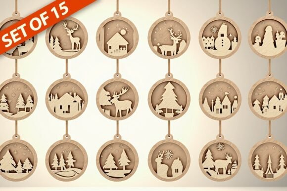 Download Christmas Tree Ornament Laser Cut Design - Ornament Collection