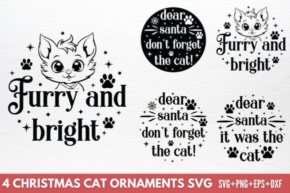Download Christmas Cat Ornaments SVG - Ornament Collection