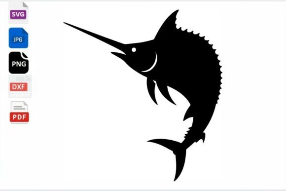 Download Marlin Fish Silhouette SVG DXF PNG - Premium Bundle